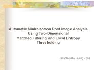 Automatic Minirhizotron Root Image Analysis