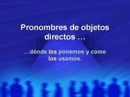 Pronombres de objetos directos 