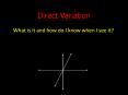 Direct Variation PowerPoint PPT Presentation