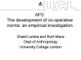 AP3:  The development of co-operative norms: an empirical investigation PowerPoint PPT Presentation