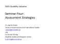 FASS Disability Initiative Seminar Four: Assessment Strategies PowerPoint PPT Presentation