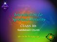 Introduction To  Spiritual Maturity PowerPoint PPT Presentation