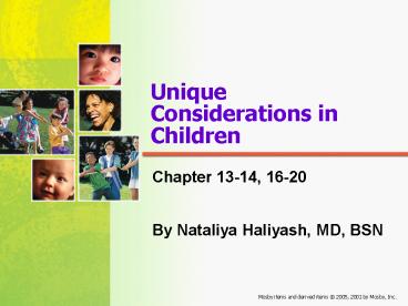 Unique Considerations in Children