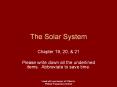The Solar System PowerPoint PPT Presentation