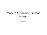 Modern Astronomy Timeline Images