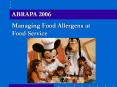Managing Food Allergens at Food Service PowerPoint PPT Presentation