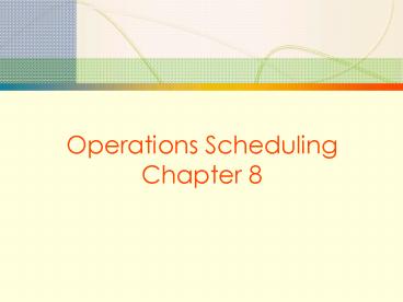 PRODUCTIONS/OPERATIONS MANAGEMENT