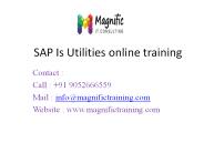 SAP Is Utilities online training