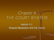 Chapter 4 THE COURT SYSTEM