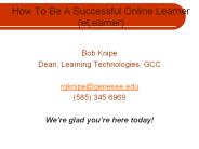 How To Be A Successful Online Learner (eLearner)