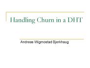 Handling Churn in a DHT