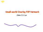 Small-world Overlay P2P Network