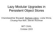 Lazy Modular Upgrades in Persistent Object Stores