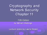 William Stallings, Cryptography and Network Security 5/e