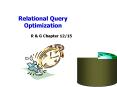 Relational Query Optimization PowerPoint PPT Presentation
