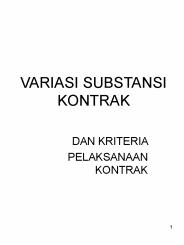 VARIASI SUBSTANSI KONTRAK