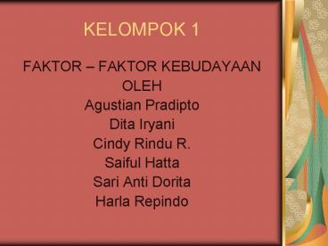 KELOMPOK 1