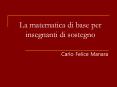 La matematica di base per insegnanti di sostegno PowerPoint PPT Presentation