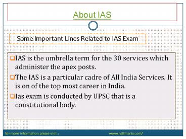 Free online guide about IAS exam