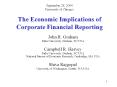The Economic Implications of Corporate Financial Reporting PowerPoint PPT Presentation