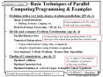 Basic Techniques of Parallel Computing/Programming PowerPoint PPT Presentation