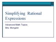 Simplifying Rational Expressions