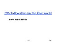 296.3:Algorithms in the Real World