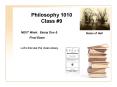 Philosophy 1010 PowerPoint PPT Presentation