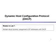 Dynamic Host Configuration Protocol (DHCP)