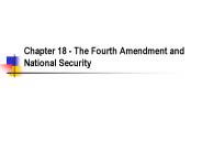 Chapter 18 - The Fourth Amendment and National Security