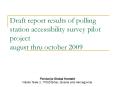 Draft report results of polling station accessibility survey pilot project august thru october 2009 PowerPoint PPT Presentation