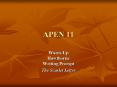 APEN 11 PowerPoint PPT Presentation