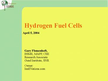 Hydrogen Fuel Cells