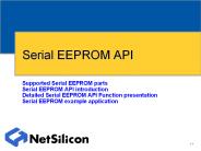 Serial EEPROM API