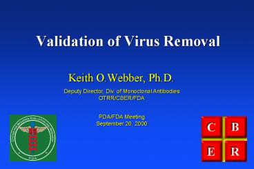 Validation of Virus Removal