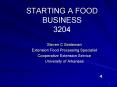 STARTING A FOOD BUSINESS 3204 PowerPoint PPT Presentation