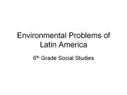 Environmental Problems of Latin America