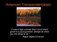 American Transcendentalism PowerPoint PPT Presentation