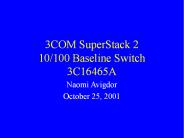 3COM SuperStack 2 10/100 Baseline Switch 3C16465A