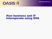 How business and IT interoperate using SOA