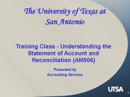 The University of Texas at  San Antonio