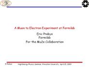 A Muon to Electron Experiment at Fermilab