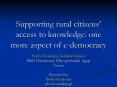 Supporting rural citizens PowerPoint PPT Presentation
