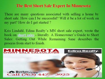 The Best Short Sale Expert In Minnesota