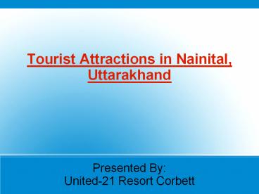 Tourist Attractions in Nainital