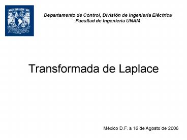 Transformada de Laplace