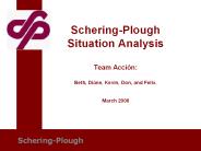 Schering-Plough Situation Analysis Team Acci