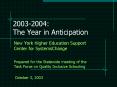 2003-2004: The Year in Anticipation PowerPoint PPT Presentation