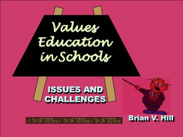 Values Education in Schools