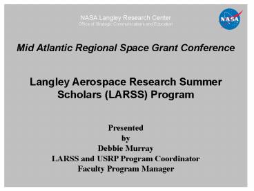 NASA Langley Research Center Office of Strategic Communications and Education